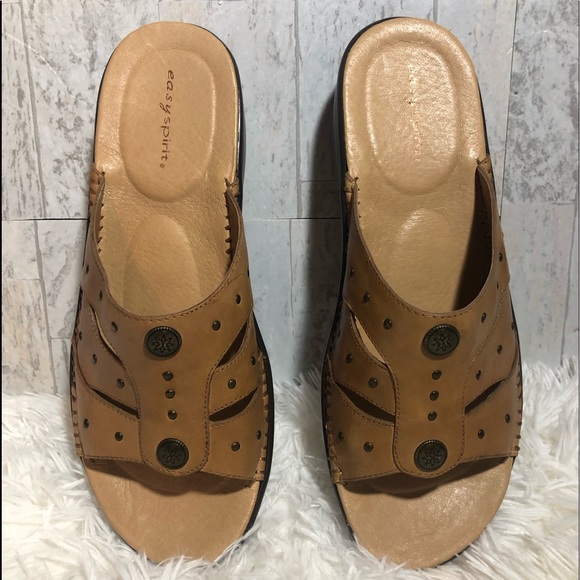 Easy Spirit Shoes - 🛍 Sandals Easy Spirit slides brown leather nwot